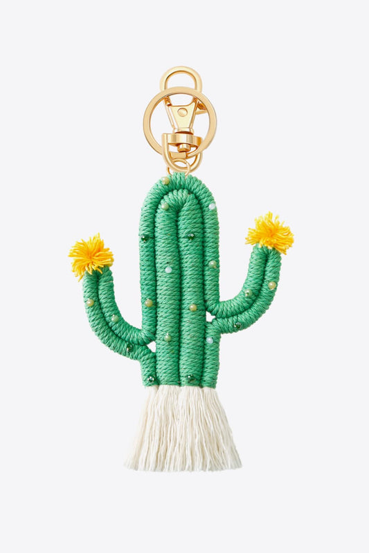Cutie Cactus Keychain with Fringe